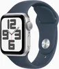 A close-up product shot of a smartwatch with a blue band, displayed against a white background. Náhled obrázku produktu
