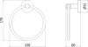 Mexen Remo Handtuchhalter, Gold - 7050732-50 Produktbild-Vorschau 3