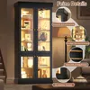 Set da 2 mobili moderni, altezza 180 cm, colore nero: Anteprima dell’immagine prodotto 9