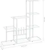 vidaXL Stojan na kvety 94,5x25x88 cm Biely kov Náhľad obrázku produktu 6