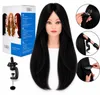 Mannequin tête à coiffer professionnel cheveux naturels 55 Voir les images du produit 1