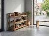 Scaffale multiuso a 3 ripiani in legno di acacia 82 × 74 × Anteprima dell’immagine prodotto 2
