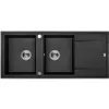 Design Granitspüle 2 Becken Schwarz Produktbild-Vorschau 1