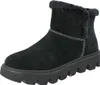 A single black winter boot with fur trim is shown against a white background. Voir les images du produit