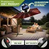 tillvex® Hliníkový slunečník obdélníkový Ø 330 cm s LED Náhled obrázku produktu 6