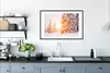 MuchoWow® Gerahmtes Poster Sonne - Bäume - Schnee 90x60 cm Produktbild-Vorschau 4