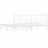 Möbel Bettgestell mit Kopfteil Metall Weiß 180x200 cm - Produktbild-Vorschau 7