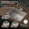 ML-Design Küchenspüle mit Ab- und Überlaufgarnitur, Silber, Produktbild-Vorschau 4