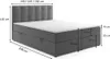 Boxspringbett ROM mit Bettkasten 180 x 200 cm Webstoff Produktbild-Vorschau 4
