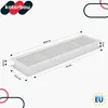 A white ventilation grille with dimensions indicated by lines and text. Anteprima dell’immagine prodotto