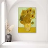 Leinwandbild sonnenblumen - v. van gogh reproduktion 80x120 Produktbild-Vorschau 2