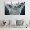 Triptychon auf leinwand tiere - grau 60x40 cm Feeby grau Produktbild-Vorschau 2