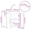 vidaXL Set di mobili da bagno TULUM Black 60 x 34 x 63 cm Anteprima dell’immagine prodotto 8