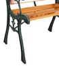 Gusseisen Gartensessel Gartenstuhl Outdoorstuhl Holz Natur bis120Kg Produktbild-Vorschau