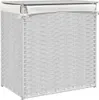 vidaXL Kosz na pranie z 2 przegrodami Biały 53x35x57 cm Podgląd zdjęcia produktu 6