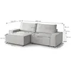Ecksofa San Remo L-form Polsterecke mit Cord-Bezug mit Produktbild-Vorschau 6