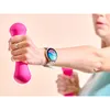 A person is holding pink dumbbells and wearing a smartwatch. Anteprima dell’immagine prodotto