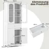 A white bathroom cabinet with dimensions indicated by text and arrows. Anteprima dell’immagine prodotto