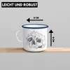 Trendation - Totenkopf Emaille Tasse Katzen Kaffee Frauen Produktbild-Vorschau 3