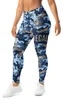 DECALVIBES Damen Leggings Basic Urban Side Blue Camouflage Produktbild-Vorschau 1