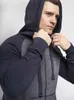 Pánská mikina s kapucí a zipem slim fit SLOUGH Navy XL Náhled obrázku produktu 9