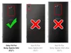 Three smartphones are shown, with compatibility indicators for a phone case. Anteprima dell’immagine prodotto