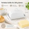 Porcelanowa maselniczka biała 16x13x6 cm Podgląd zdjęcia produktu 5