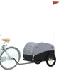 vidaXL Przyczepka rowerowa czarno-szara 45 kg żelazko Podgląd zdjęcia produktu 3