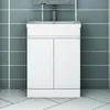 Waschtisch mit Unterschrank LORENZA 60cm Weiß Standschrank Produktbild-Vorschau 1