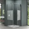 A modern bathroom with a glass shower enclosure. Produktbild-Vorschau