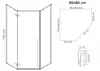 Sprchový Kout DIAMOND Black 80x80 Náhled obrázku produktu 7
