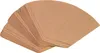 A stack of brown paper coffee filters. Voir les images du produit