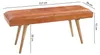 FineBuy gepolsterte Sitzbank 120cm Massivholz Echtleder Produktbild-Vorschau 3