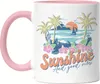 Sunshine and Good Vibes Tasse Rosa Beach Ocean Child Sonne Produktbild-Vorschau 1