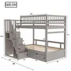 Letto a castello Flieks 90x200cm con armadio e cassetto, Anteprima dell’immagine prodotto 4