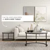 HOMCOM 2er-Set Couchtische ineinander steckbar, runder Produktbild-Vorschau 5