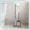 Relaxdays WC Garnitur, HBT: 67,5 x 20 x 15,5 cm, Edelstahl, Produktbild-Vorschau 2