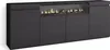 A modern black sideboard with a built-in electric fireplace. Anteprima dell’immagine prodotto