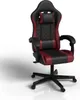 Ergonomická herní židle, černá/červená, polštářky, Náhled obrázku produktu 1
