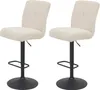 Hela Tische, 2er Set Barhocker LENI - Bezug Cord Creme Produktbild-Vorschau 1