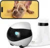 A robot pet companion and its charging base are shown next to a smartphone displaying a dog. Náhled obrázku produktu