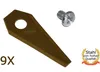9 X 4,9 CM Lame in titanio BOSCH Indego 350 400 800 1000 Anteprima dell’immagine prodotto 1
