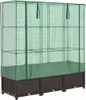 vidaXL Letto rialzato con serra in rattan 120x40x138 cm Anteprima dell’immagine prodotto 2