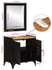 vidaXL 2-tlg. Badmöbel-Set Eisen und Massivholz Mango Produktbild-Vorschau 7