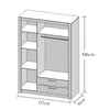 Kinderkleiderschrank Timo I, Beton-Optik / Weiß, 1.955m H x Produktbild-Vorschau 4