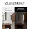 A split image showing a product in a bright and dim environment, illustrating its functionality. Produktbild-Vorschau
