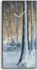 Wandkunst Leinwand Bild Uhr 30x60 Gemälde Abstrakte Winter Produktbild-Vorschau 1