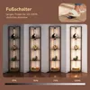 EDISHINE Stehlampe Wohnzimmer mit 4 Holz-Regal, LED Dimmbar Produktbild-Vorschau 2