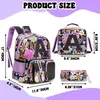 Set di zaino per scuola, modello femminile, composto da 3 Anteprima dell’immagine prodotto 2