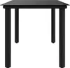 A black rectangular table with four legs, shown from the front. Produktbild-Vorschau